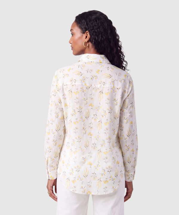 Camisa Manga Larga Estampada Mujer