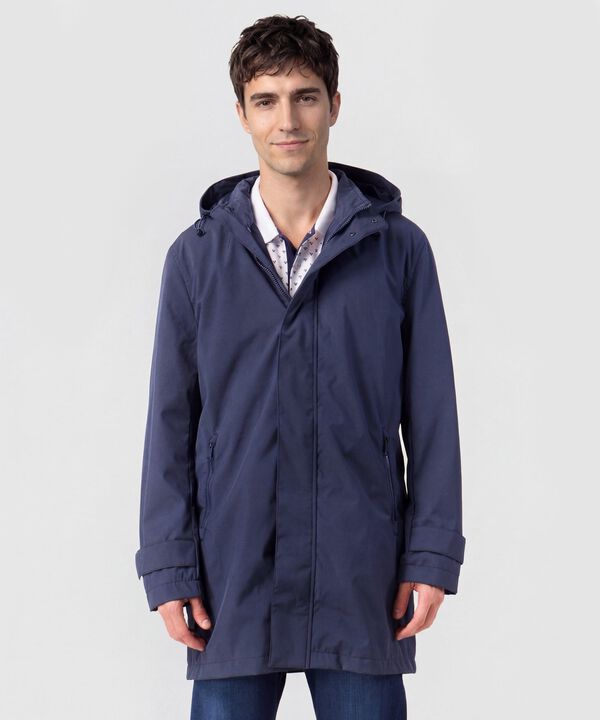 Chaqueta Tipo Parka Con Capucha Para Hombre