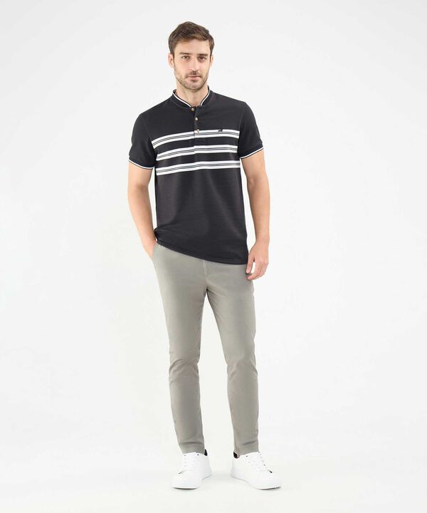 Polo Cuello Mao con Rayas image number null
