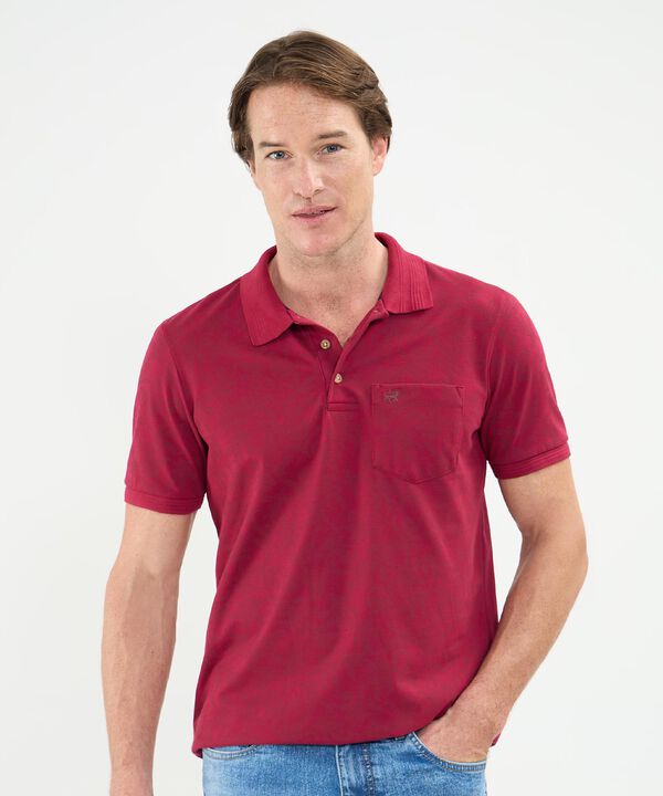 Polo Estampada, Cuello Y Puños Tejidos image number null