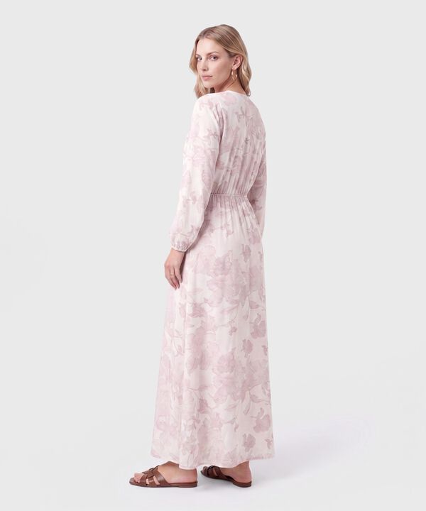 Vestido Largo Con Cintur&oacute;n Mujer