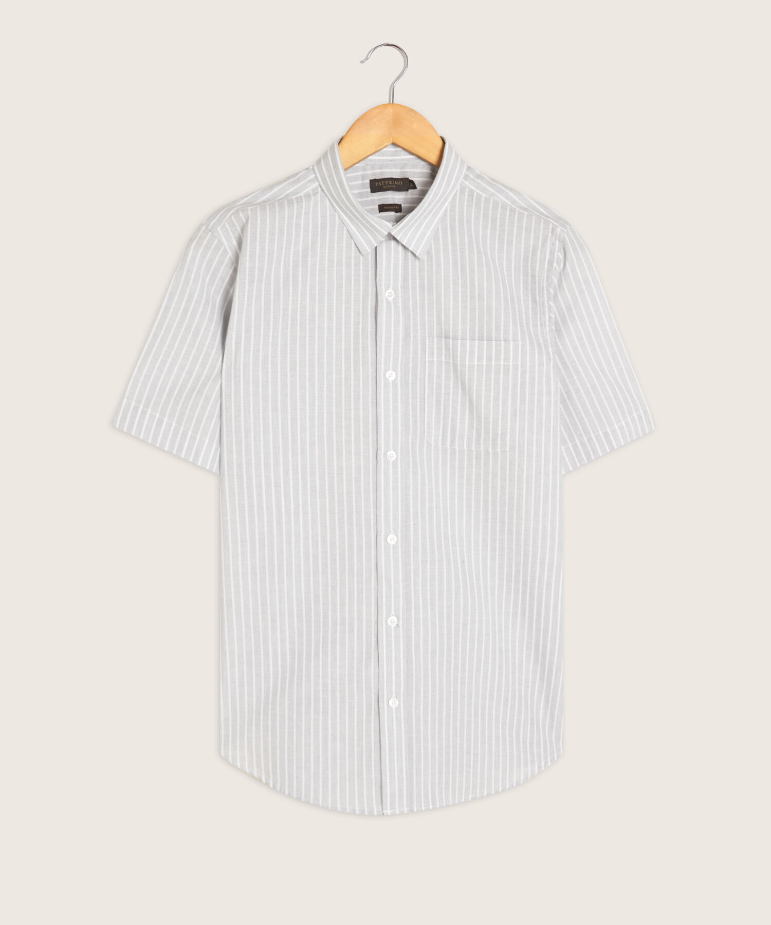 Camisa Preteñida Manga Corta Y Con Bolsillo