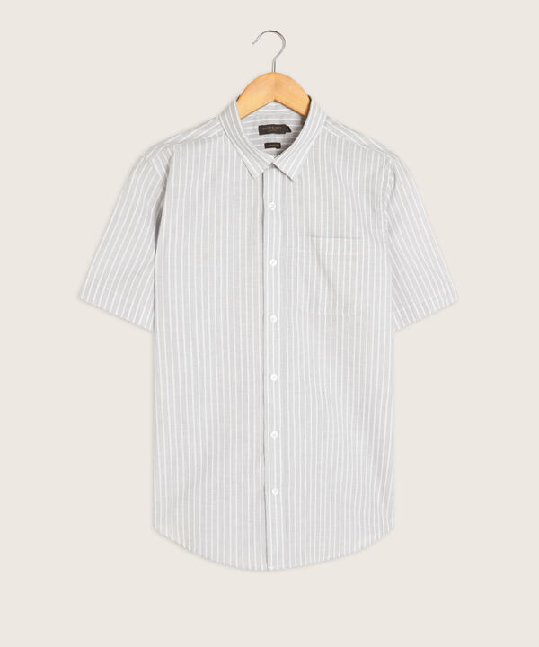 Camisa Preteñida Manga Corta Y Con Bolsillo
