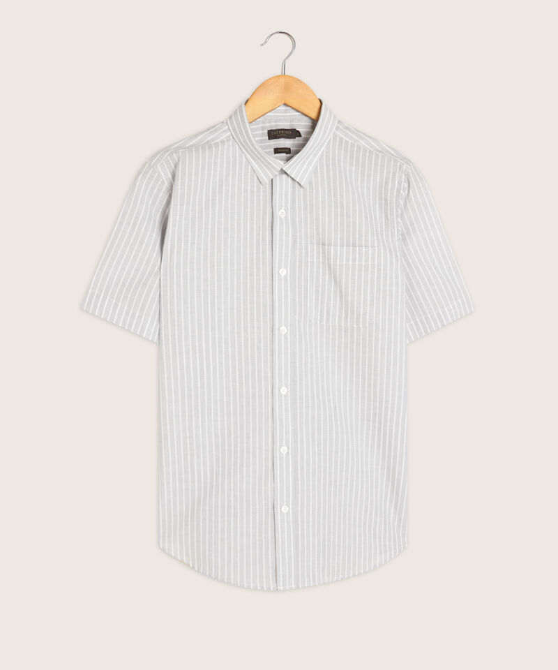 Camisa Preteñida Manga Corta Y Con Bolsillo