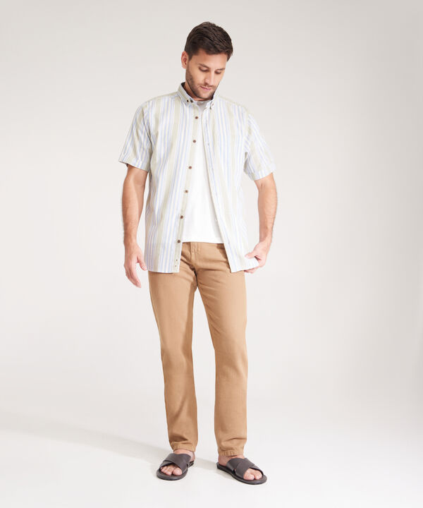Camisa Manga Corta Cuello Button Dow