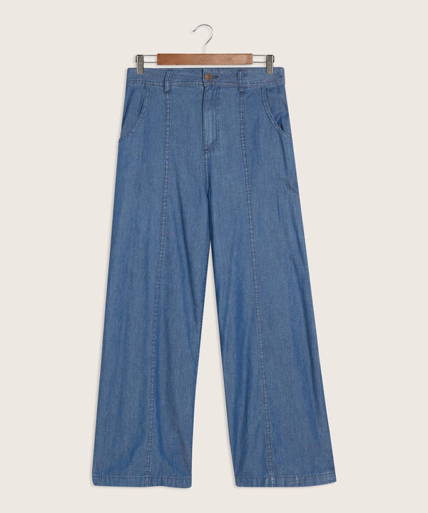 Jean Tipo Fluido Wide Leg 
