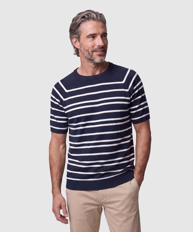 Camiseta Tejida Manga Corta Para Hombre