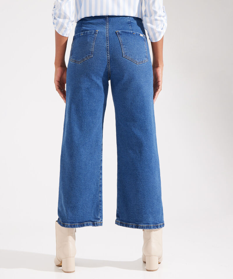 Jean Wide Leg con Botones