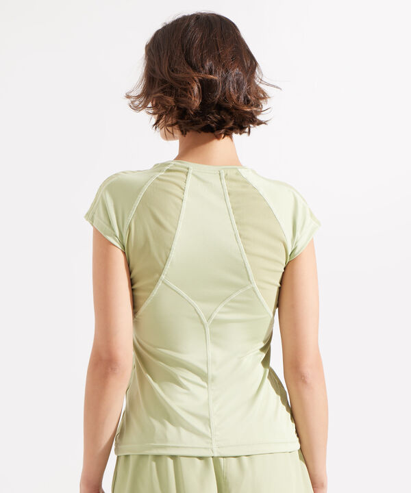 Camiseta Manga Corta Cuello Redondo Con Cortes Espalda, Sport Líneas Patprimo