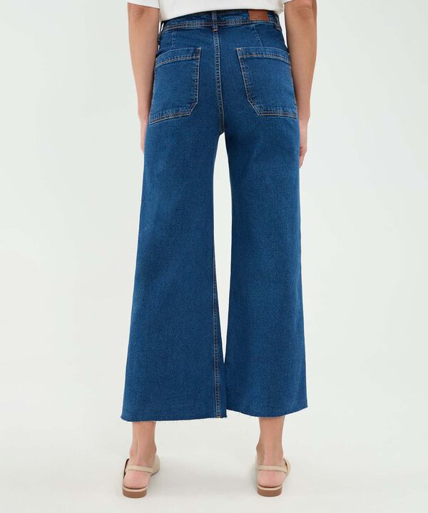 Jeans Culotte Tono Medio
