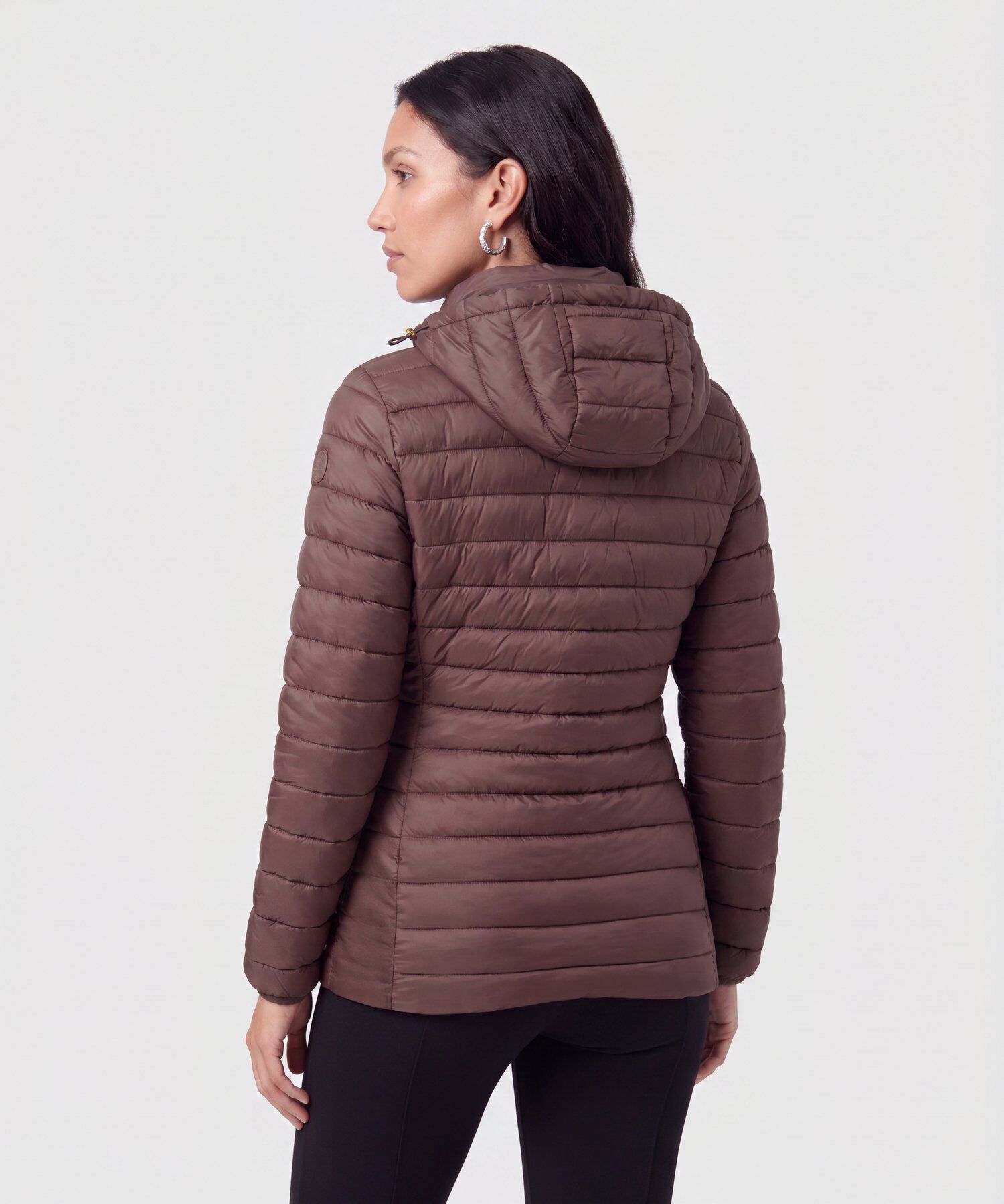 Chaqueta Acolchada Con Capota Para Mujer