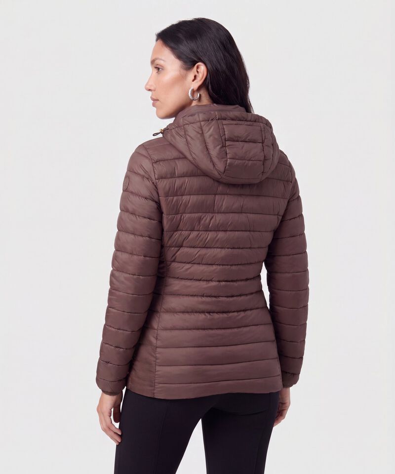 Chaqueta Acolchada Con Capota Para Mujer
