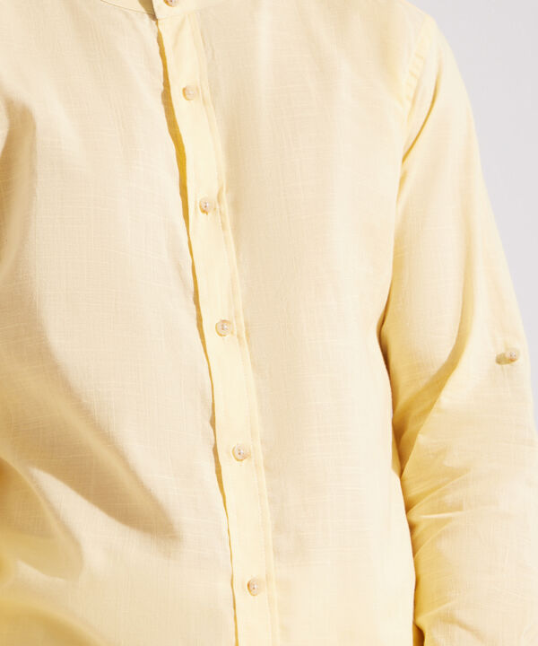 Camisa Manga Larga con Cuello Mao image number null