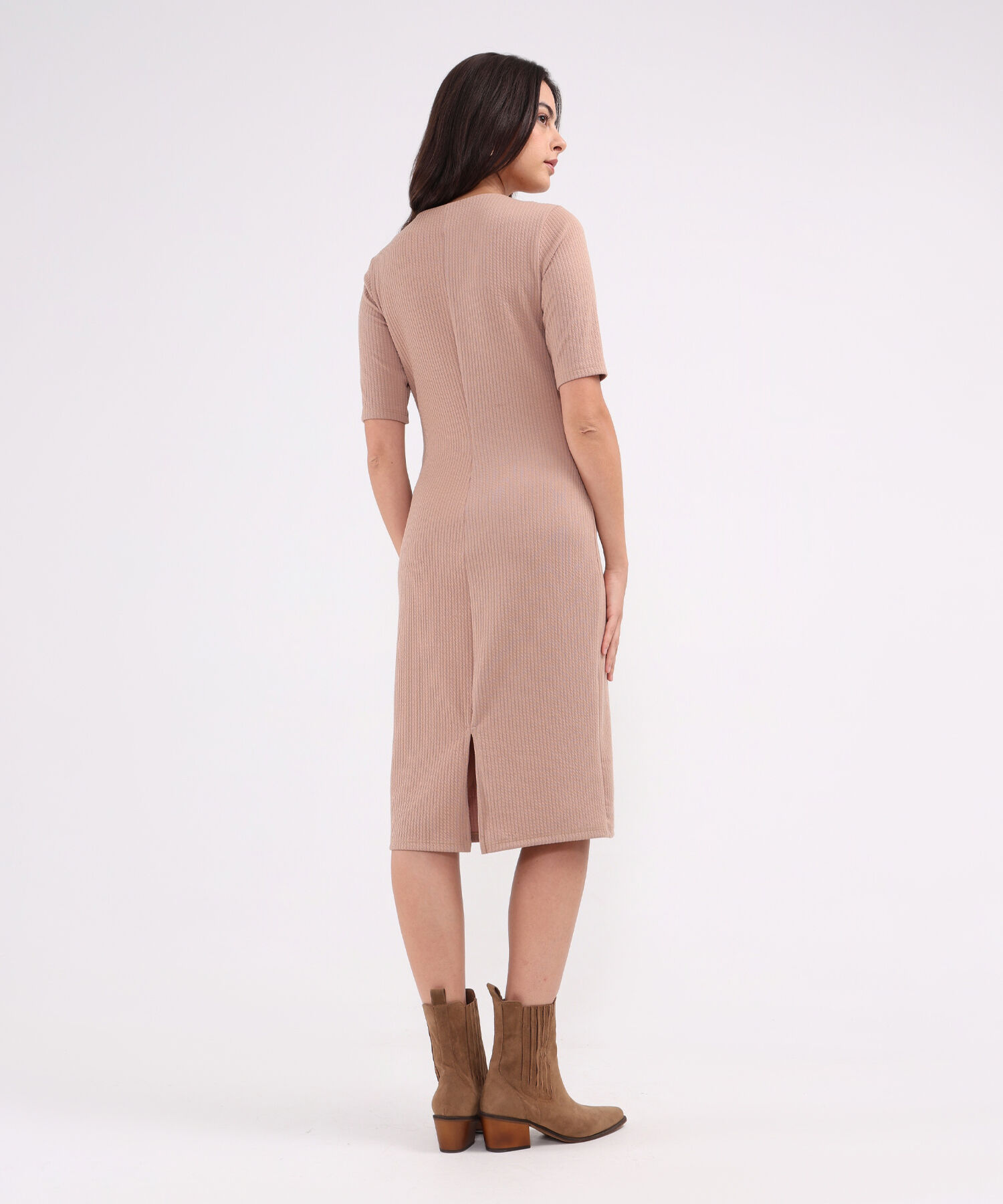 Vestido  Mangas A Codo.