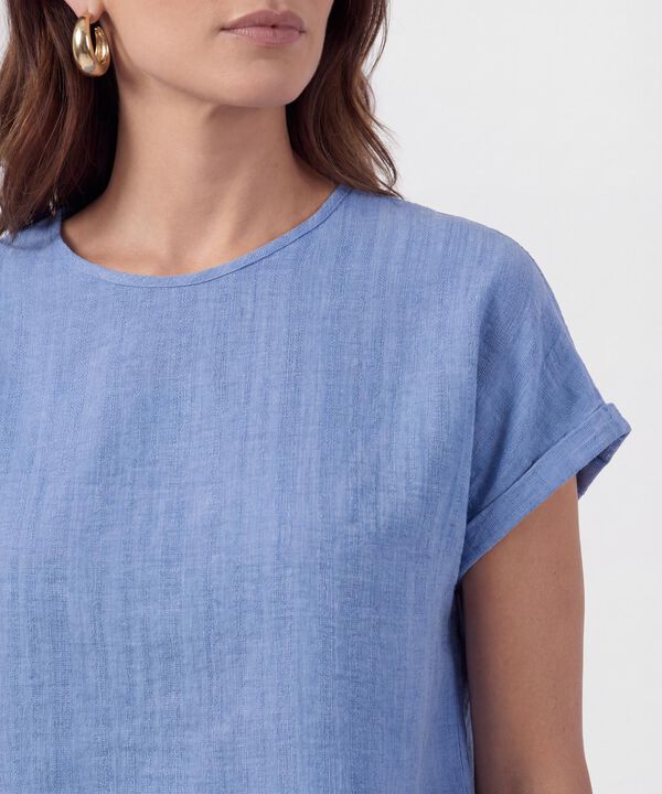 Blusa Minimalista De Manga Corta Para Mujer