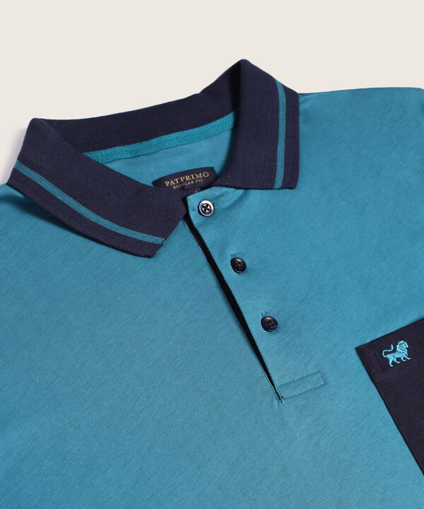 Polo Cuello Y Puños Tejidos