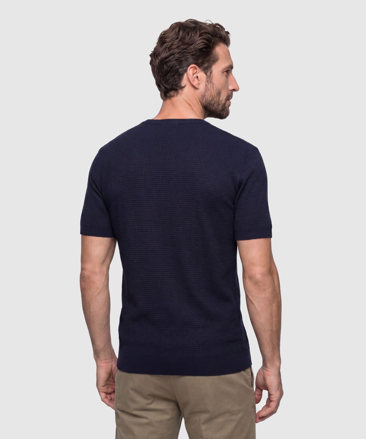 Camiseta Tejida Cuello Redondo Hombre