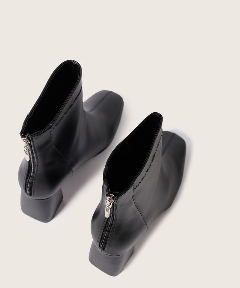 Botines De Tac&oacute;n Bloque Con Cierre Posterior Para Mujer