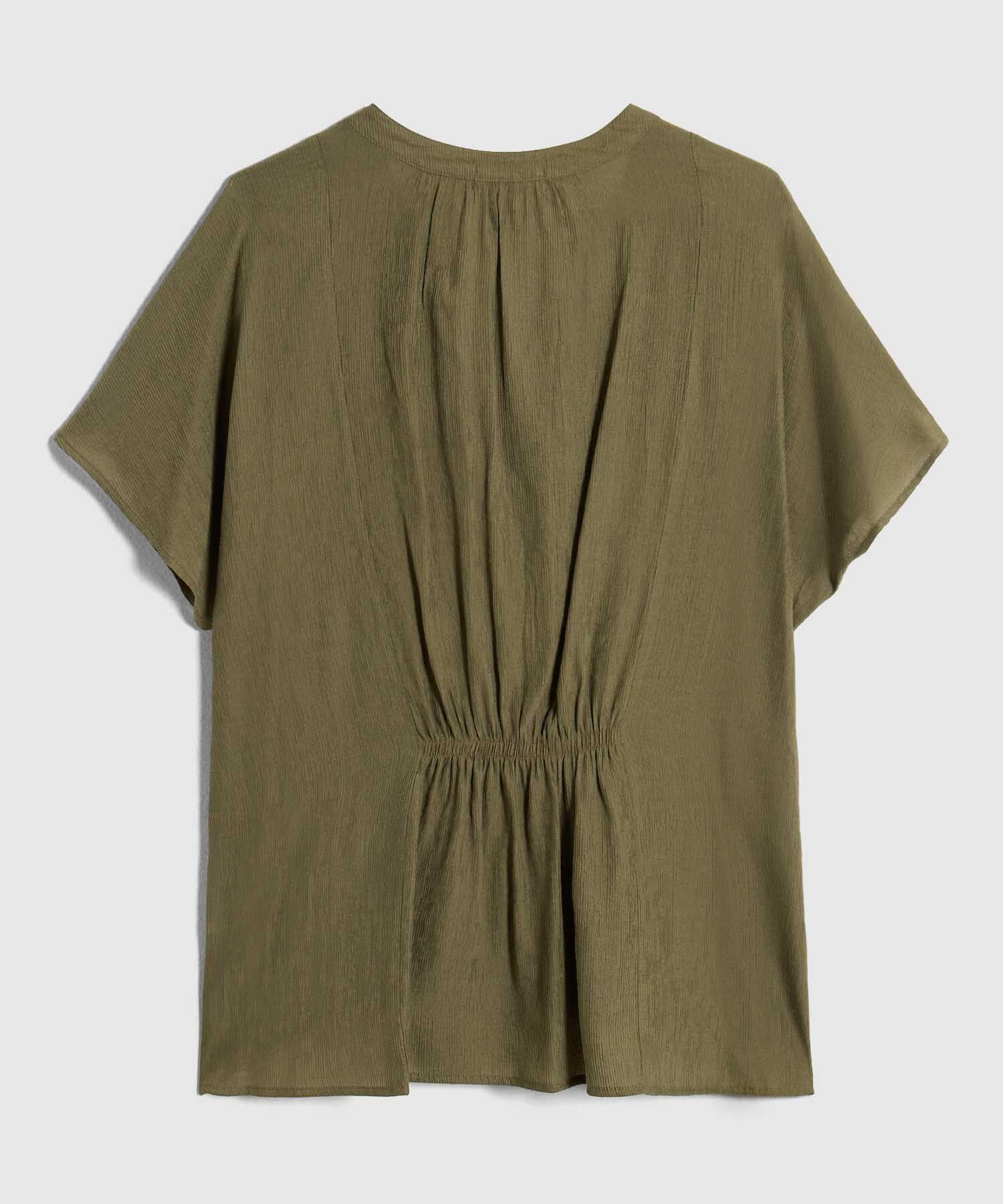 Blusa Escote En V Con Manga Corta Para Mujer Curvy