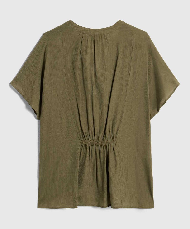 Blusa Escote En V Con Manga Corta Para Mujer Curvy