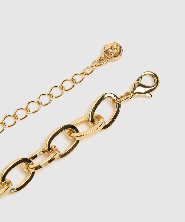 Collar Mujer Eslabones Con Dije Coraz&oacute;n