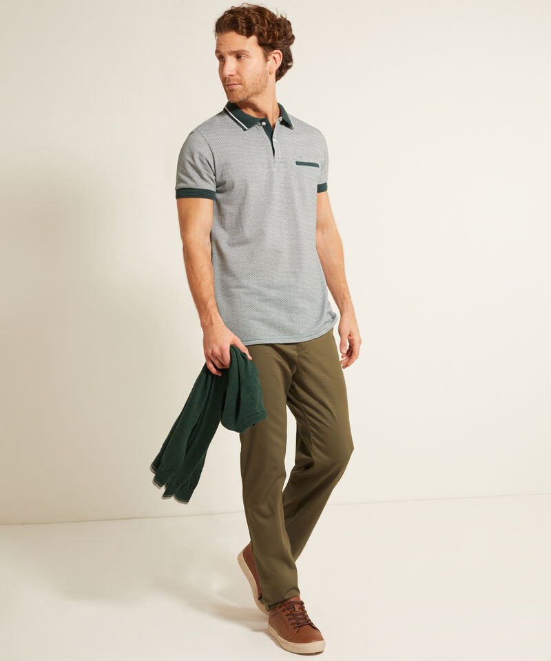 Polo Cuello Tejido Estampada