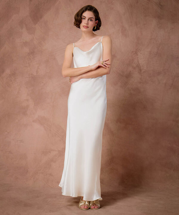 Vestido Unicolor Satinado  image number null