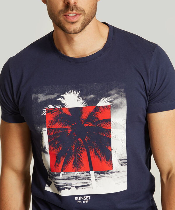Camiseta Estampado de Palmeras