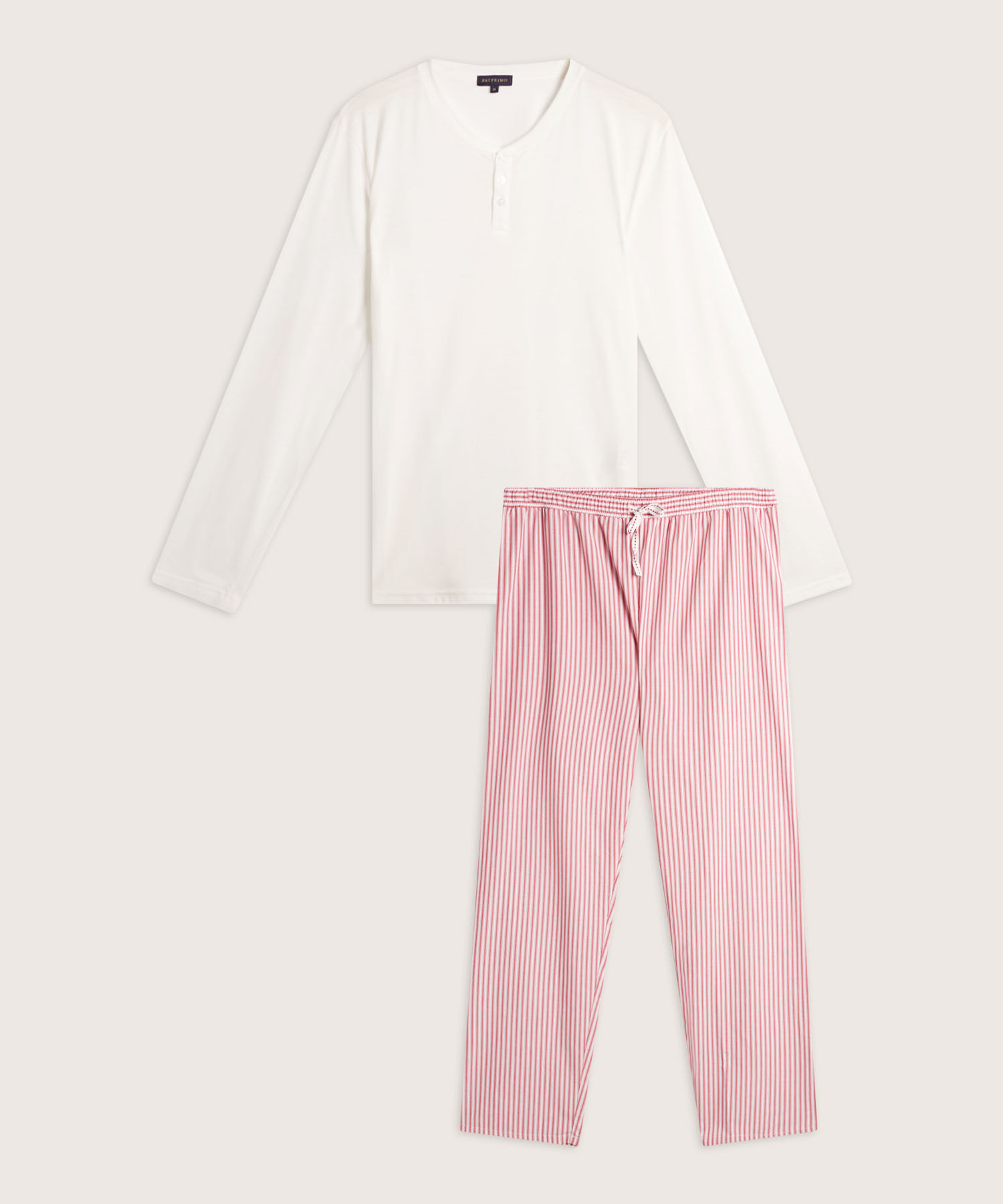 Pijama Manga Larga Cuello Henley
