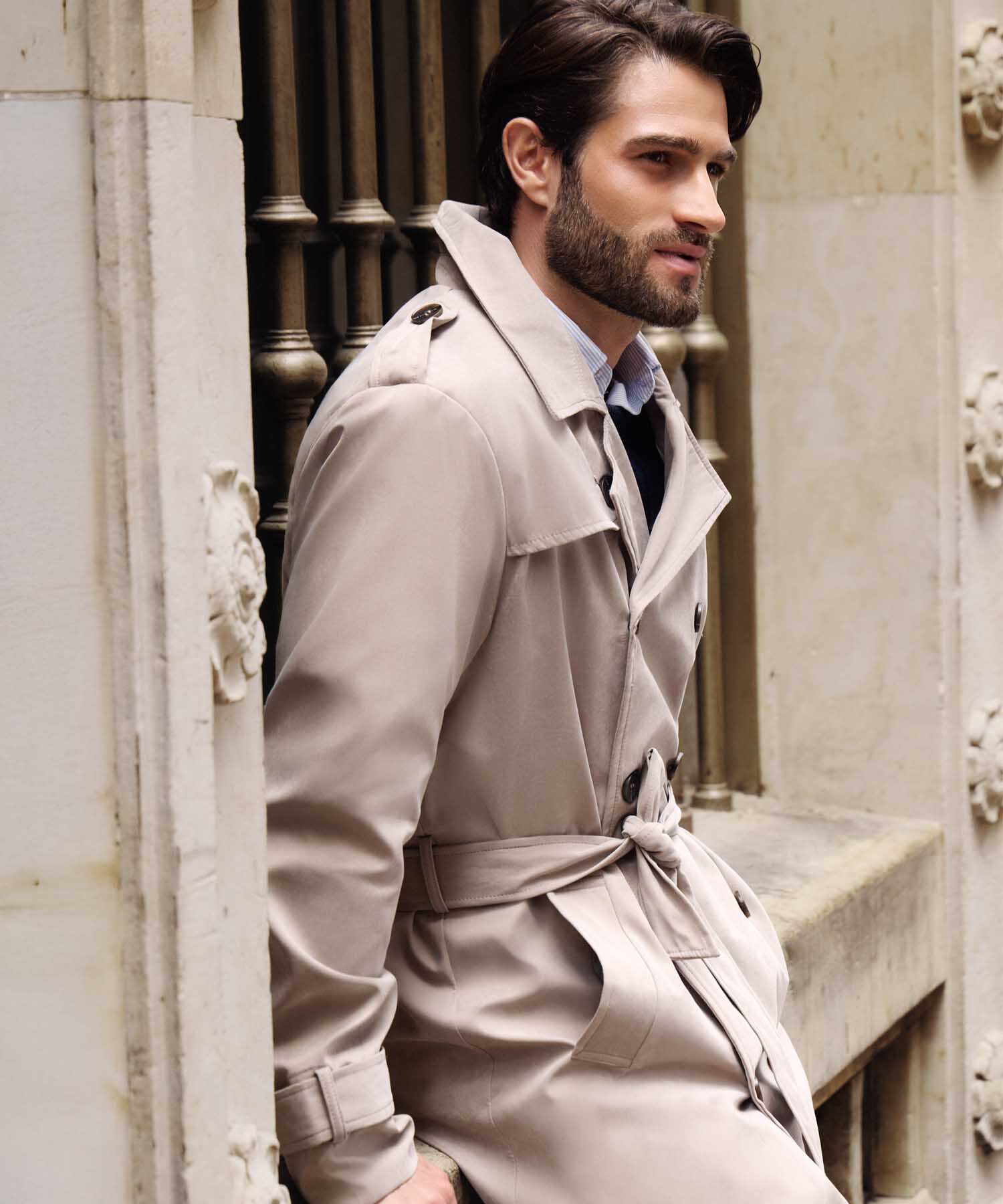 Chaqueta Trench Coat Unicolor
