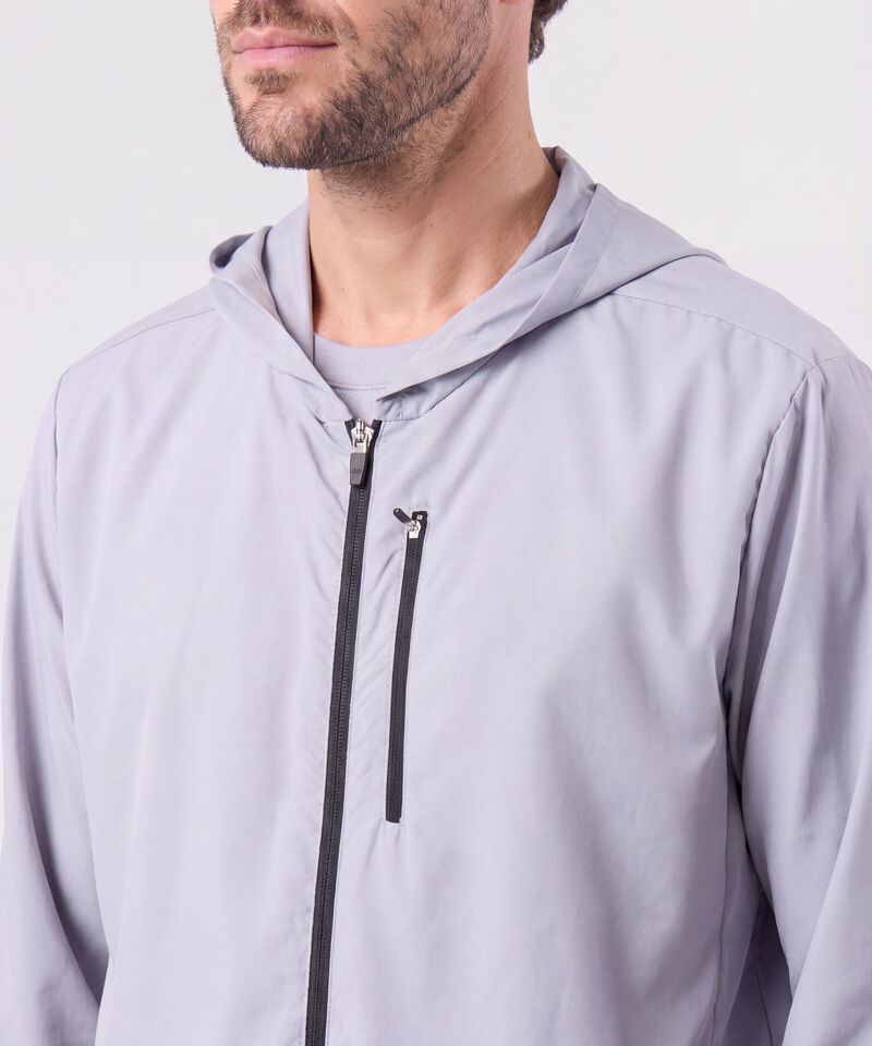 Chaqueta Rompevientos con Capucha Para Hombre