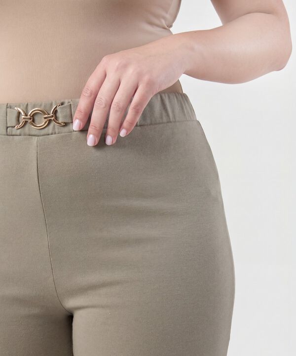 Pantal&oacute;n Wide Leg Con Herraje Para Mujer Curvy