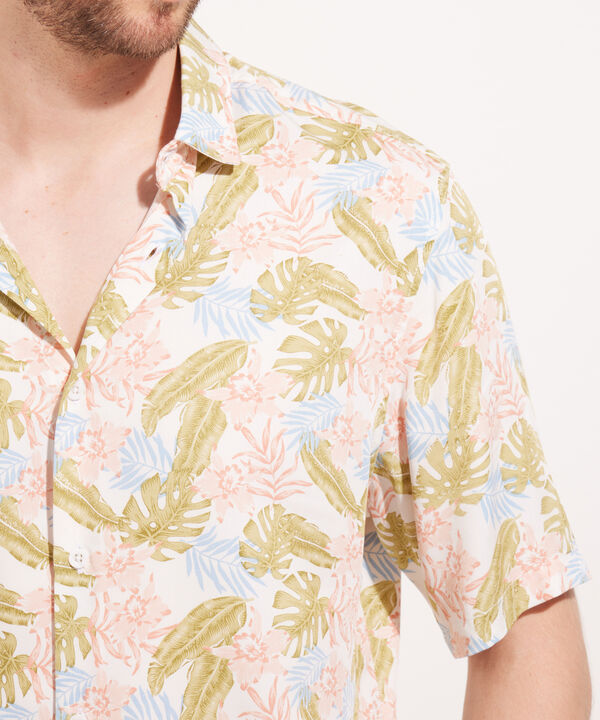 Camisa Manga Corta Estampada En Viscosa image number null