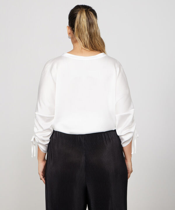 Blusa Con Abotonadura En Frente Manga 3/4