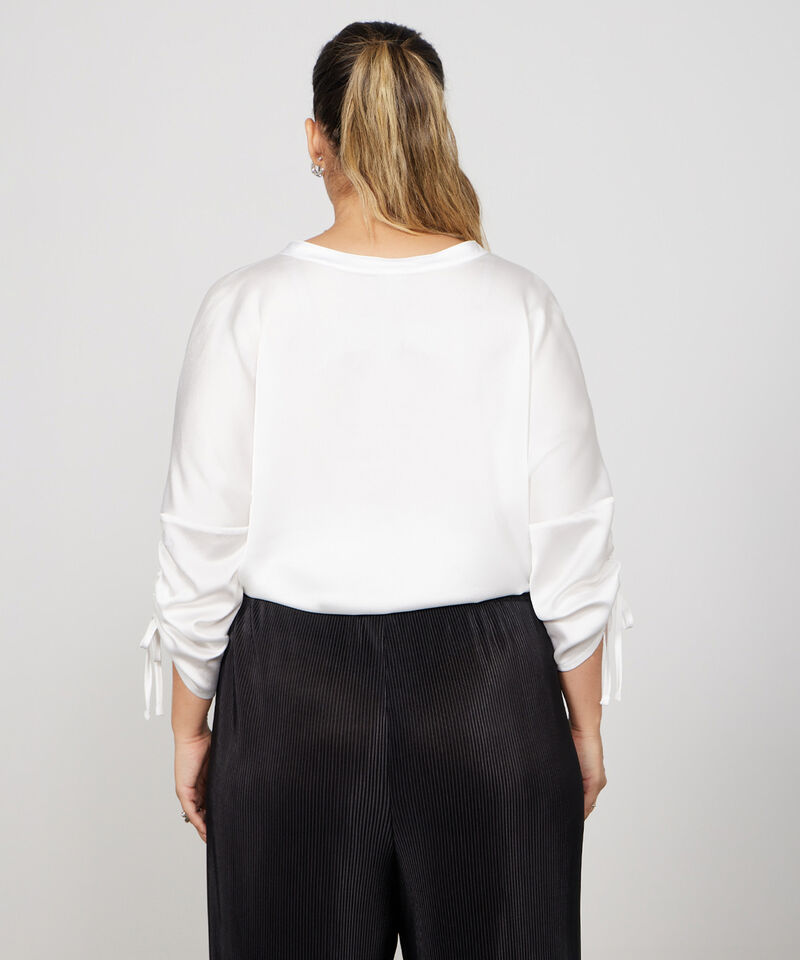 Blusa Con Abotonadura En Frente Manga 3/4