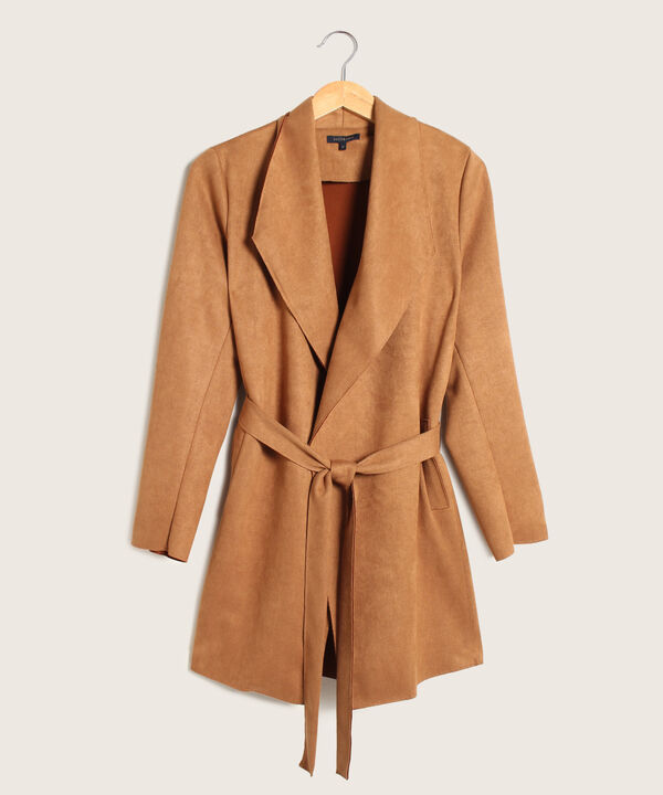Chaqueta Unicolor Tipo Trench