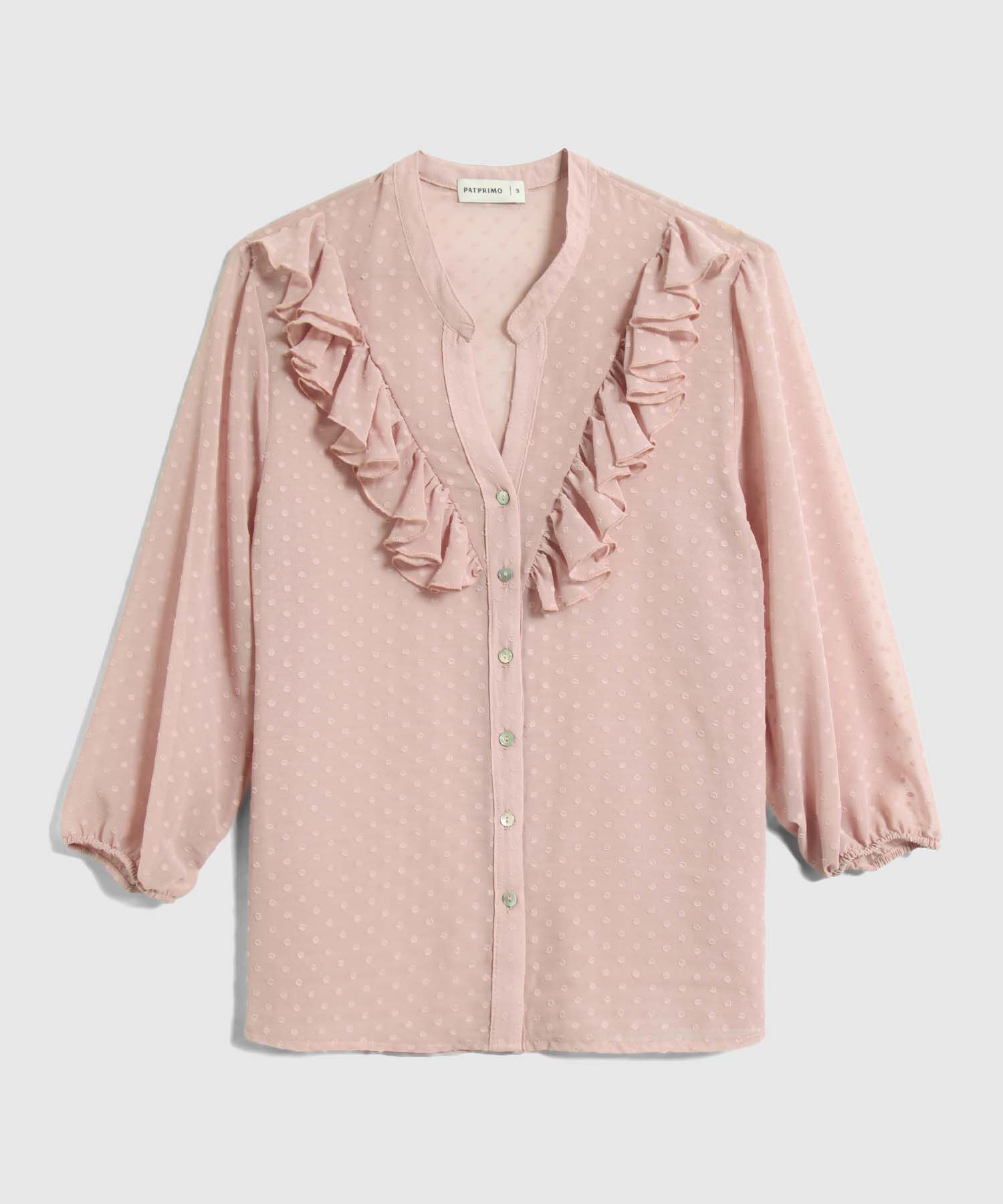 Blusa Texturizada Con Boleros 