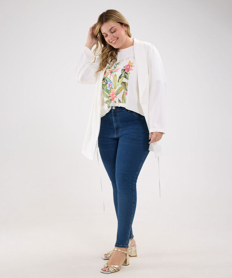 Jean Jegging Con Boton Tono Azul Medio