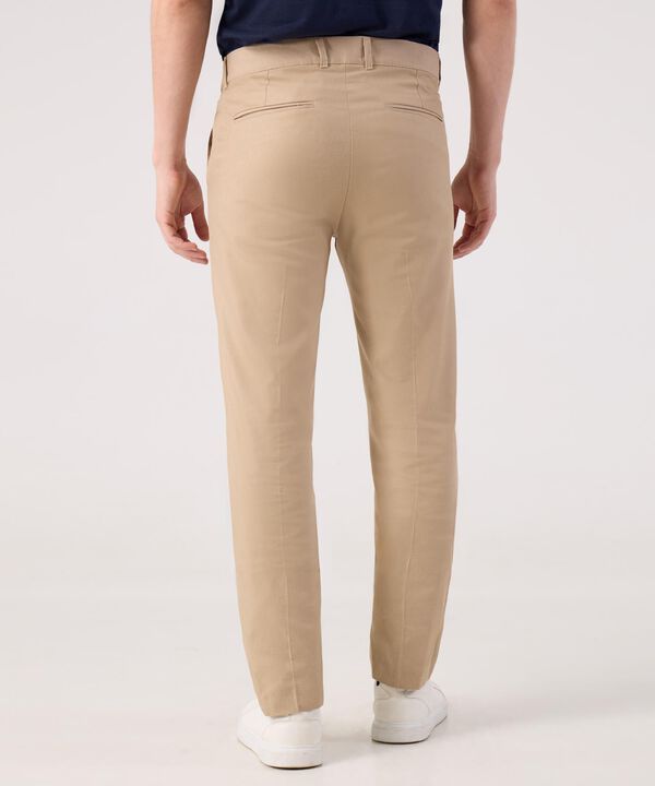 Pantalon Tipo Chino Unicolor 