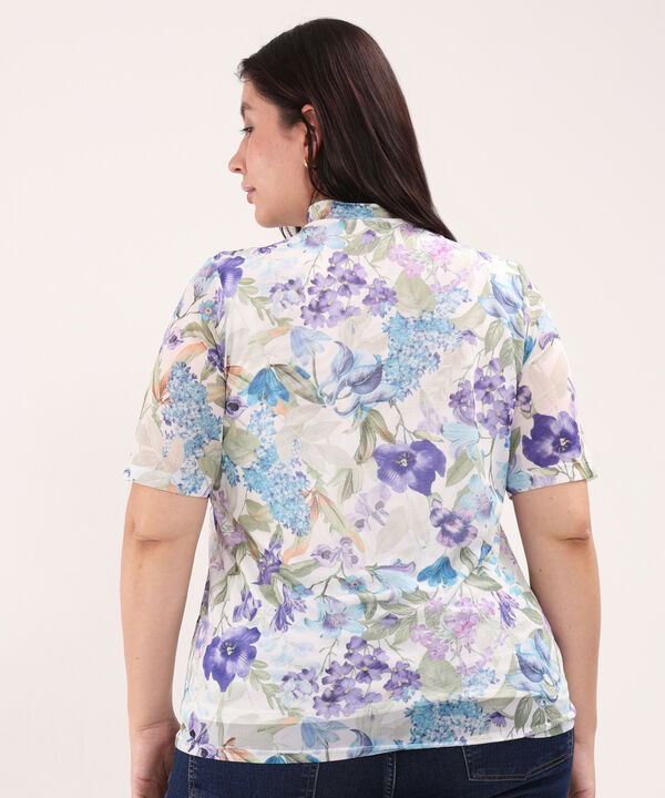 Camiseta Estampada Cuello Alto