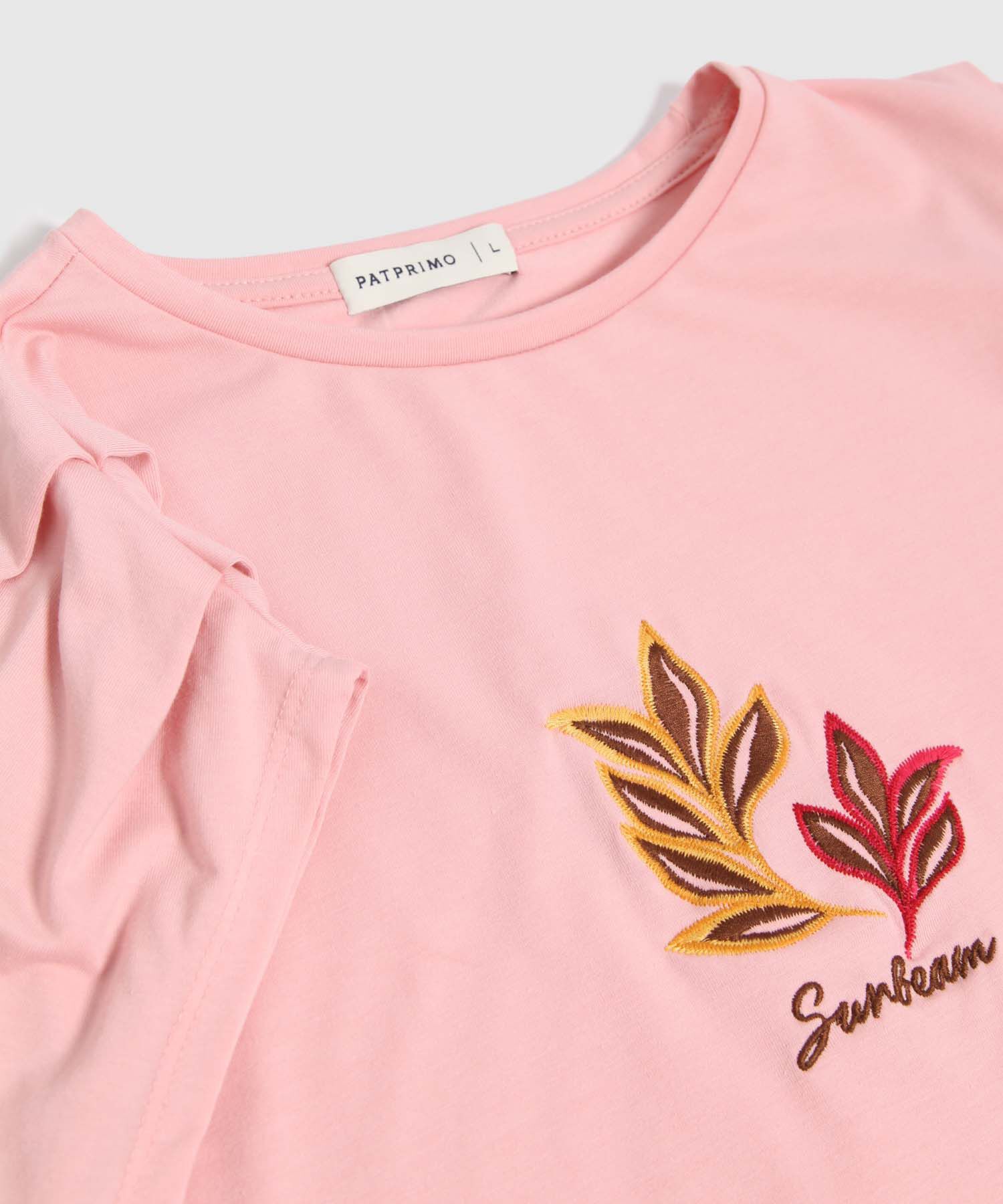 Camiseta Manga Corta Bordada 