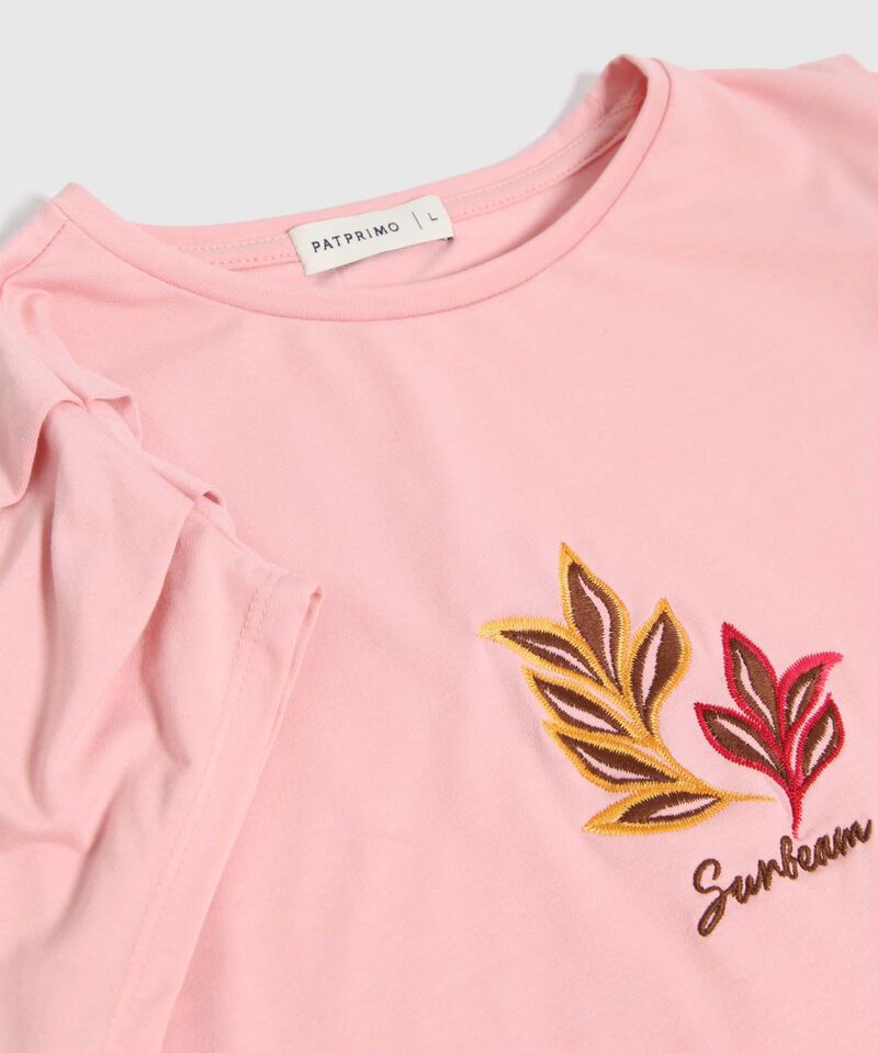 Camiseta Manga Corta Bordada 