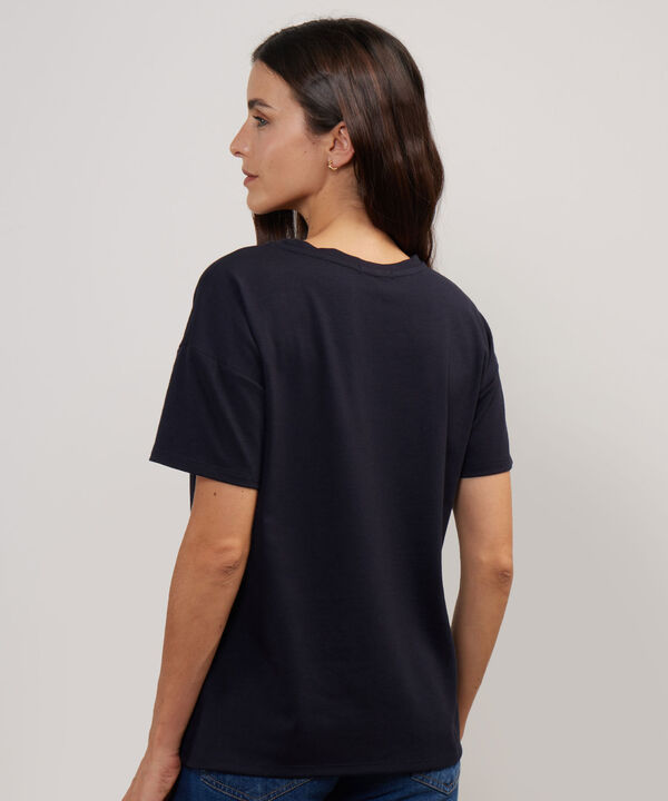 Camiseta Manga Corta Corrida Con Screen En Frente