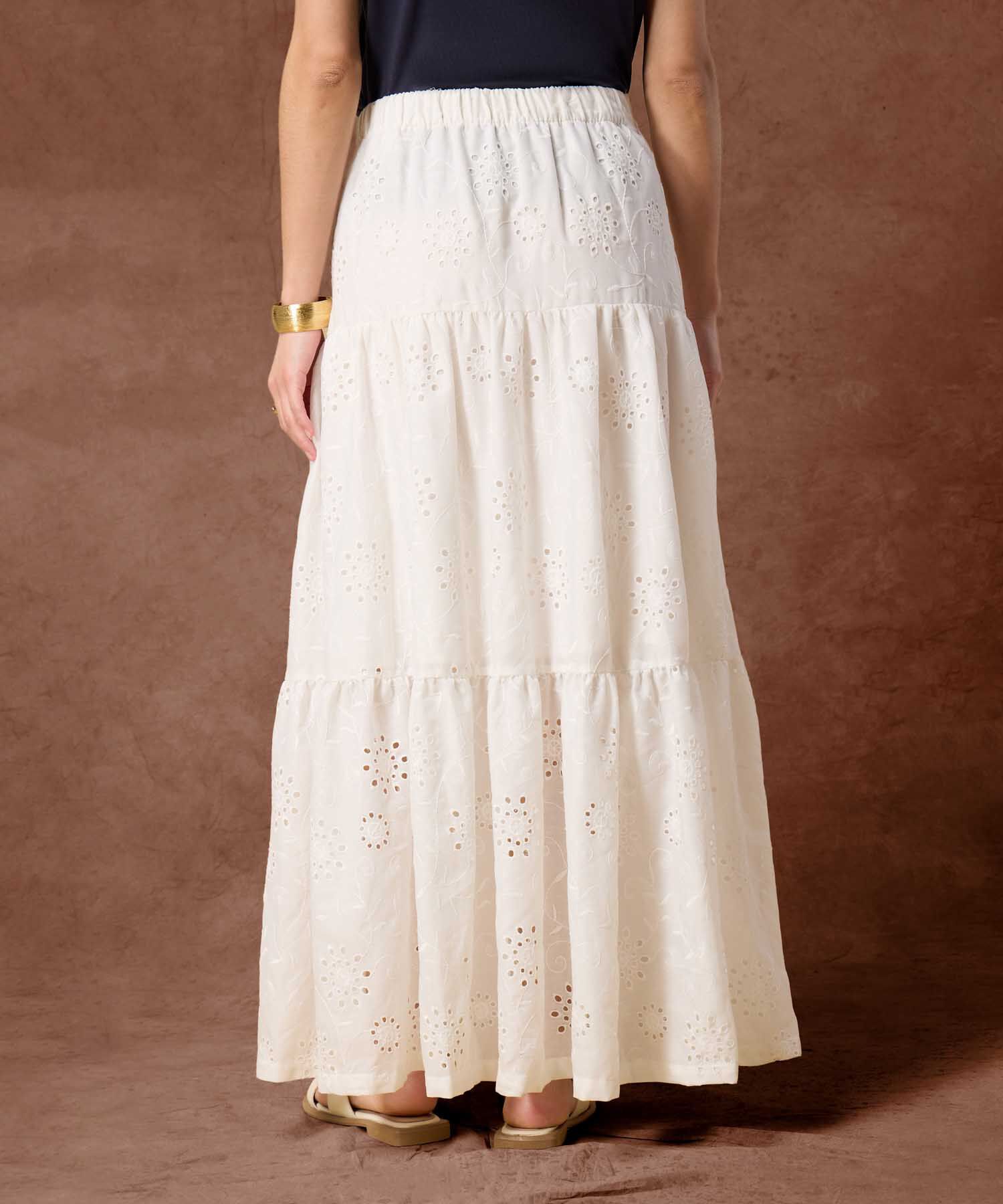 Falda Calada Para Mujer Diseño Larga De Volantes