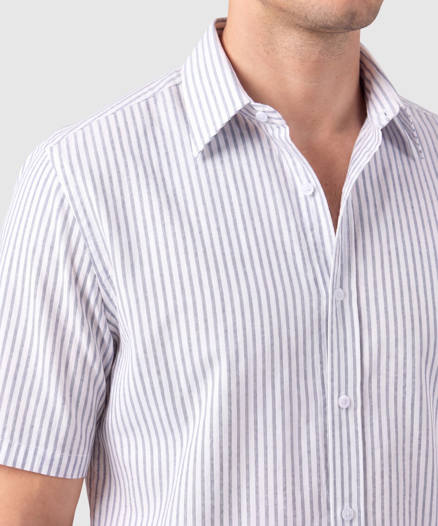 Camisa Manga Corta Casual Para Hombre