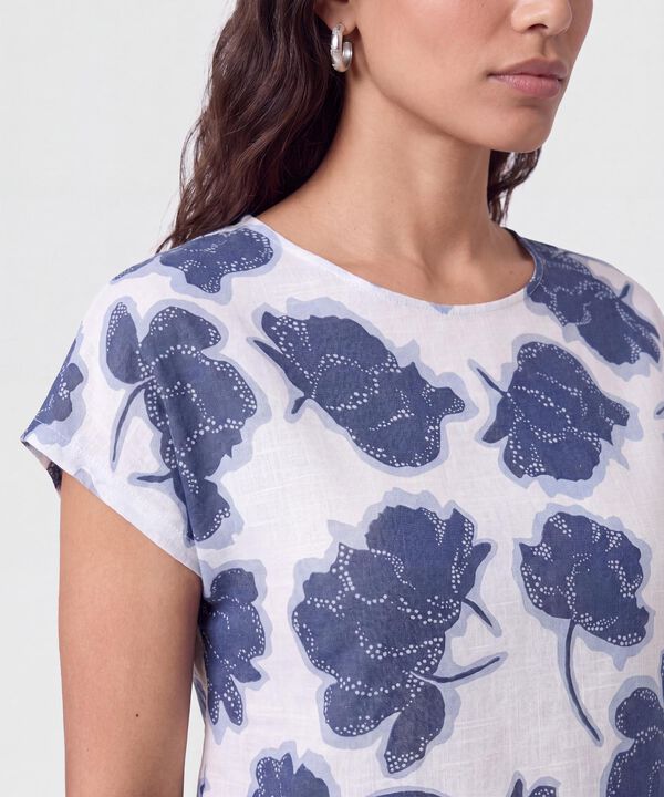 Blusa Estampada Cuello Redondo 