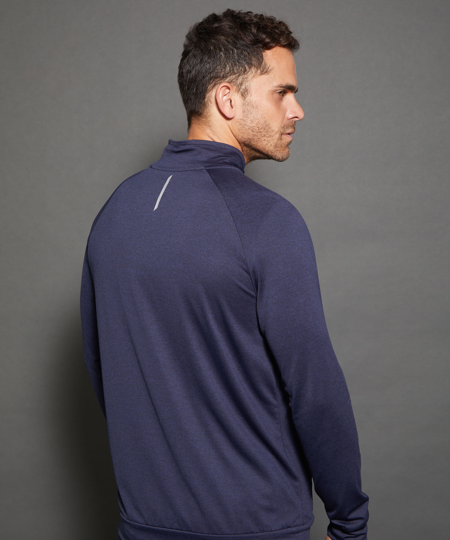 Buzo Deportivo Cuello Alto Con Cremallera Y Bolsillos Ribete