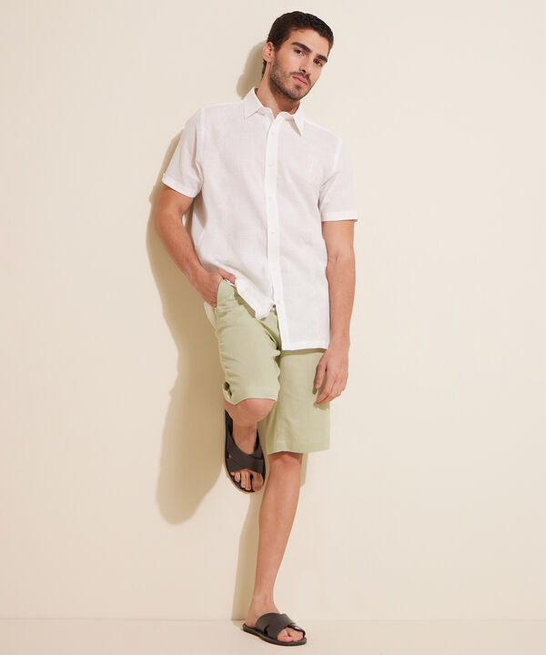 Camisa Guayabera Corta Con Bordado
