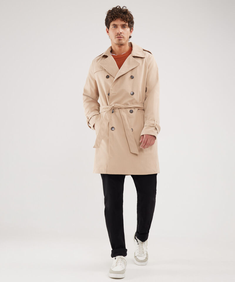 Chaqueta Unicolor Tipo Trench