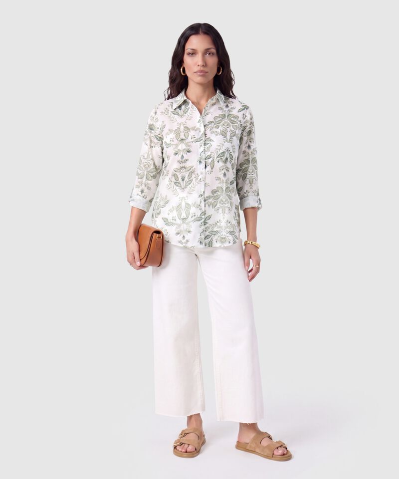 Camisa Mujer Manga Larga con Estampado